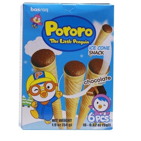 Jual BASRAQ Pororo Ice Cone Snack Korea 40gr | Shopee Indonesia