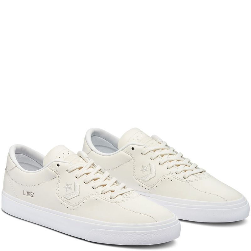 Jual Converse Cons Louie Lopez Pro Leather Low Top Egret/Egret/White ...