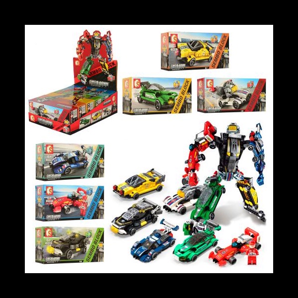 Jual Sembo Block Transformer Mecha of Steel 6 in 1 - Sport Car - Mobil ...