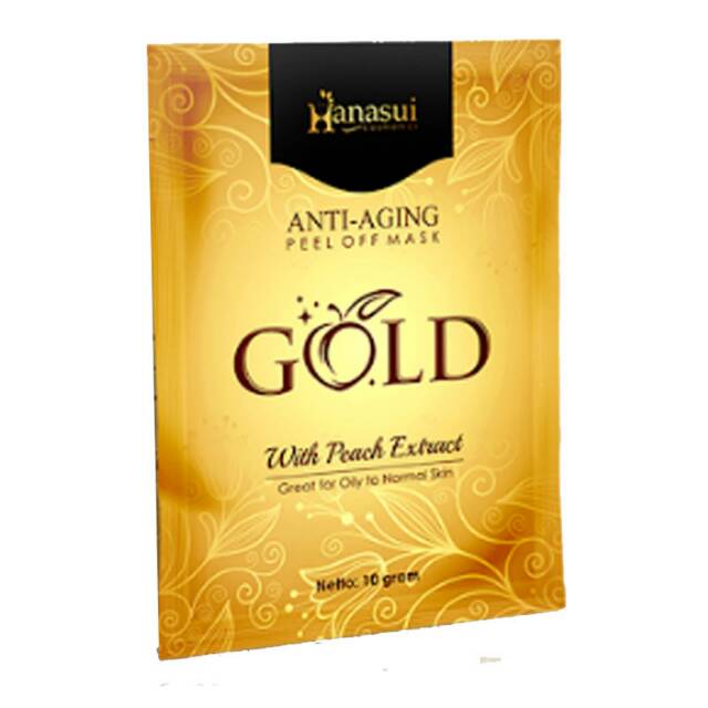 Jual Hanasui Naturgo Gold Peel Off Mask 10gr 10 Sachet Shopee Indonesia