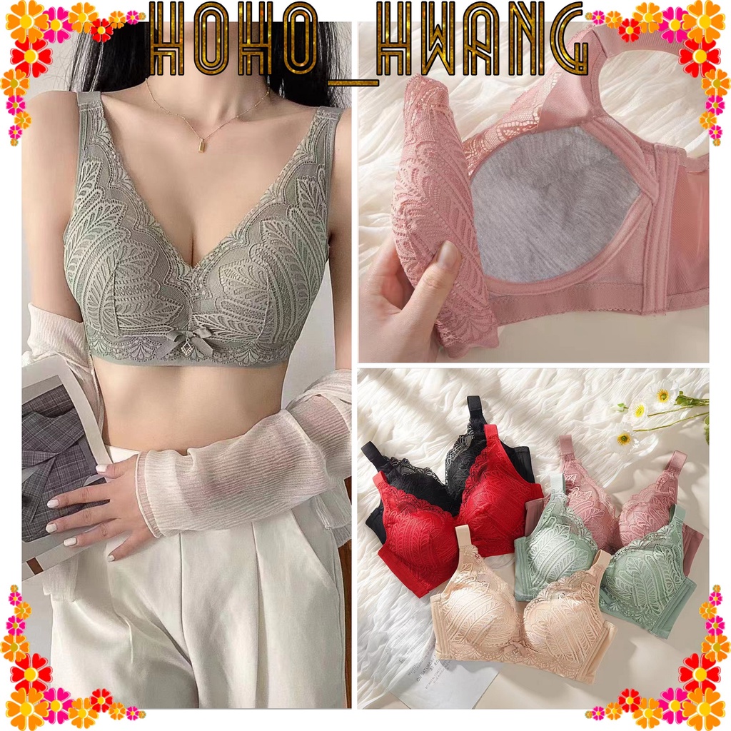 Jual HOHO_HWANG (B-323) BRa women bra BH RENDA WANITA PUSH UP nyaman BRA  WANITA TANPA KAWAT