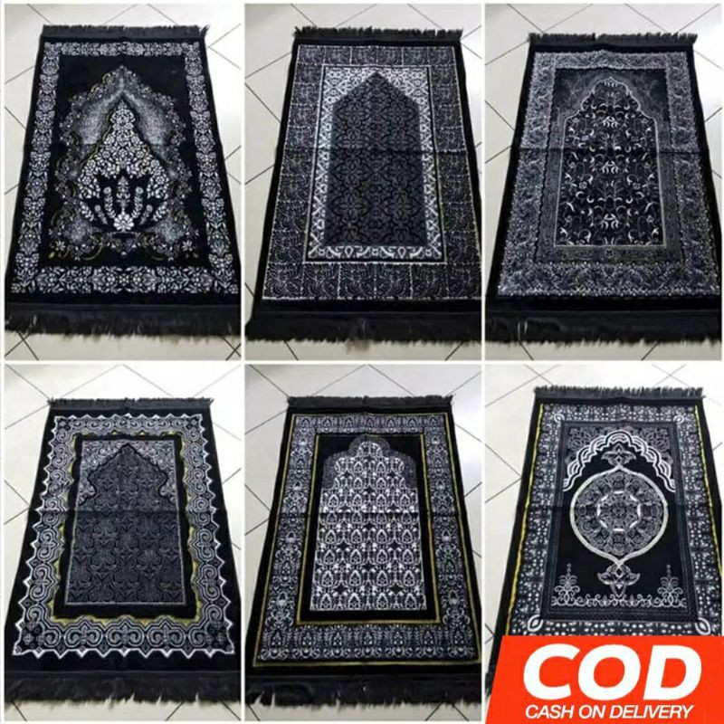 Jual Sajadah Turki Yakar Wangi Sajadah Hitam Premium Sejadah Tebal ...