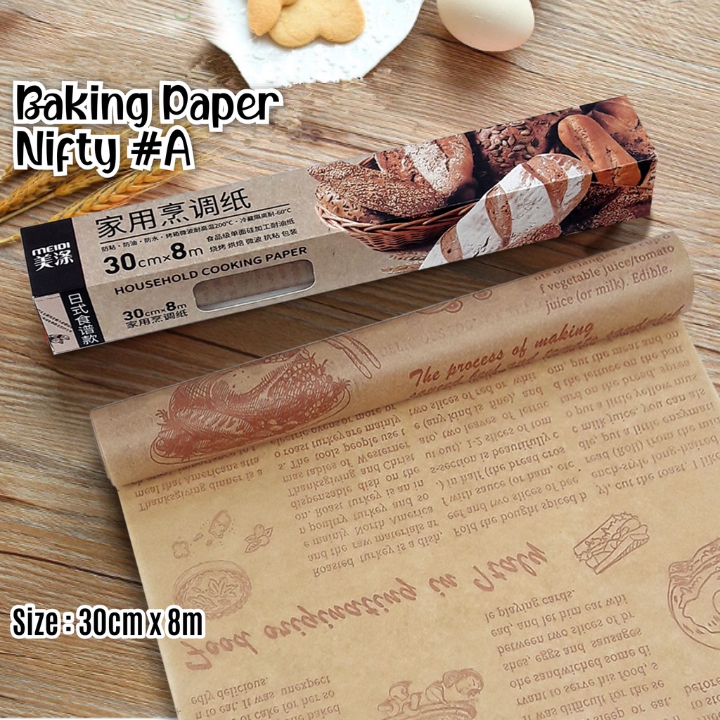 Jual Kertas Baking / Kertas Alas Roti Kue / Baking Paper Nifty (1 Bal 6 ...