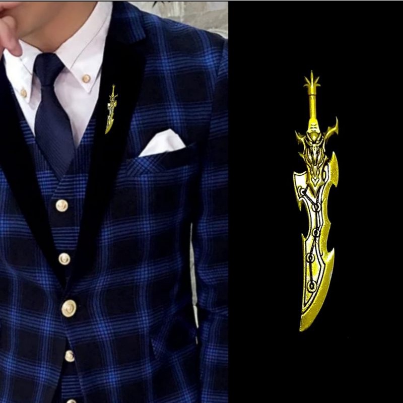 Jual Metal Golden Star Sword Pedang Anime Pin Bros Jas Kameja Tuxedo Mens Pria Shopee Indonesia