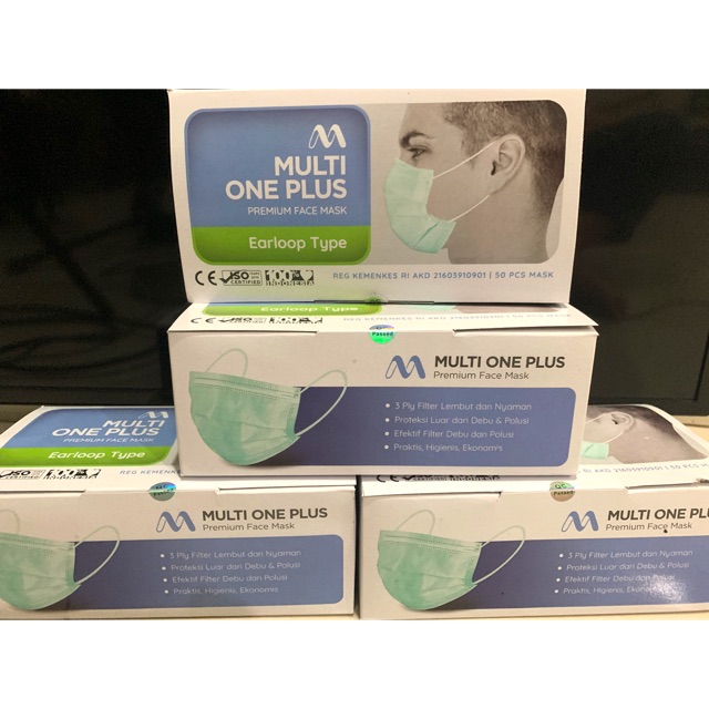 Jual Multione plus premium mask 3ply earloop | Shopee Indonesia