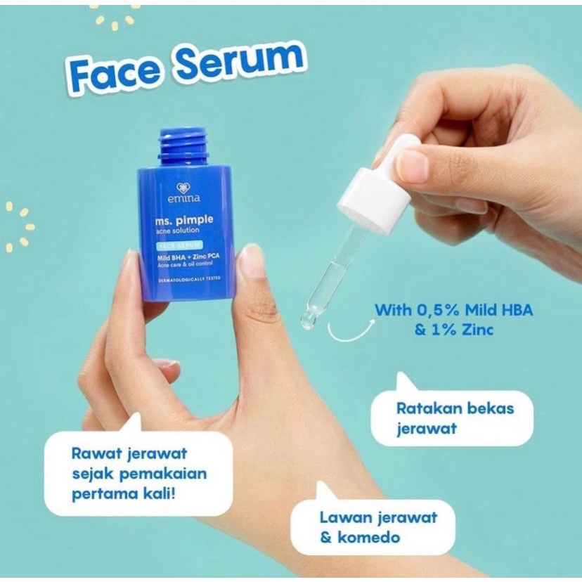 Jual Emina Ms. Pimple Acne Solution Face Serum 30ml | Shopee Indonesia