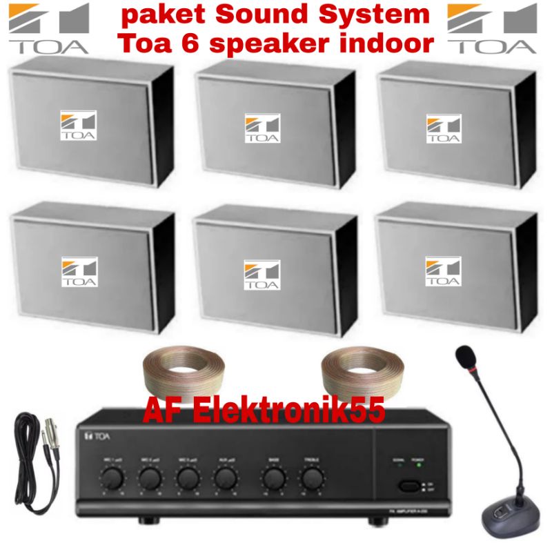 Jual Paket Sound System Toa Ruangan ( 6 unit speaker ) | Shopee Indonesia