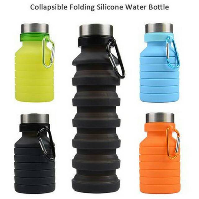 Jual Botol Air 550ML - Collapsible Silicone Water Bottle 550ML | Shopee ...