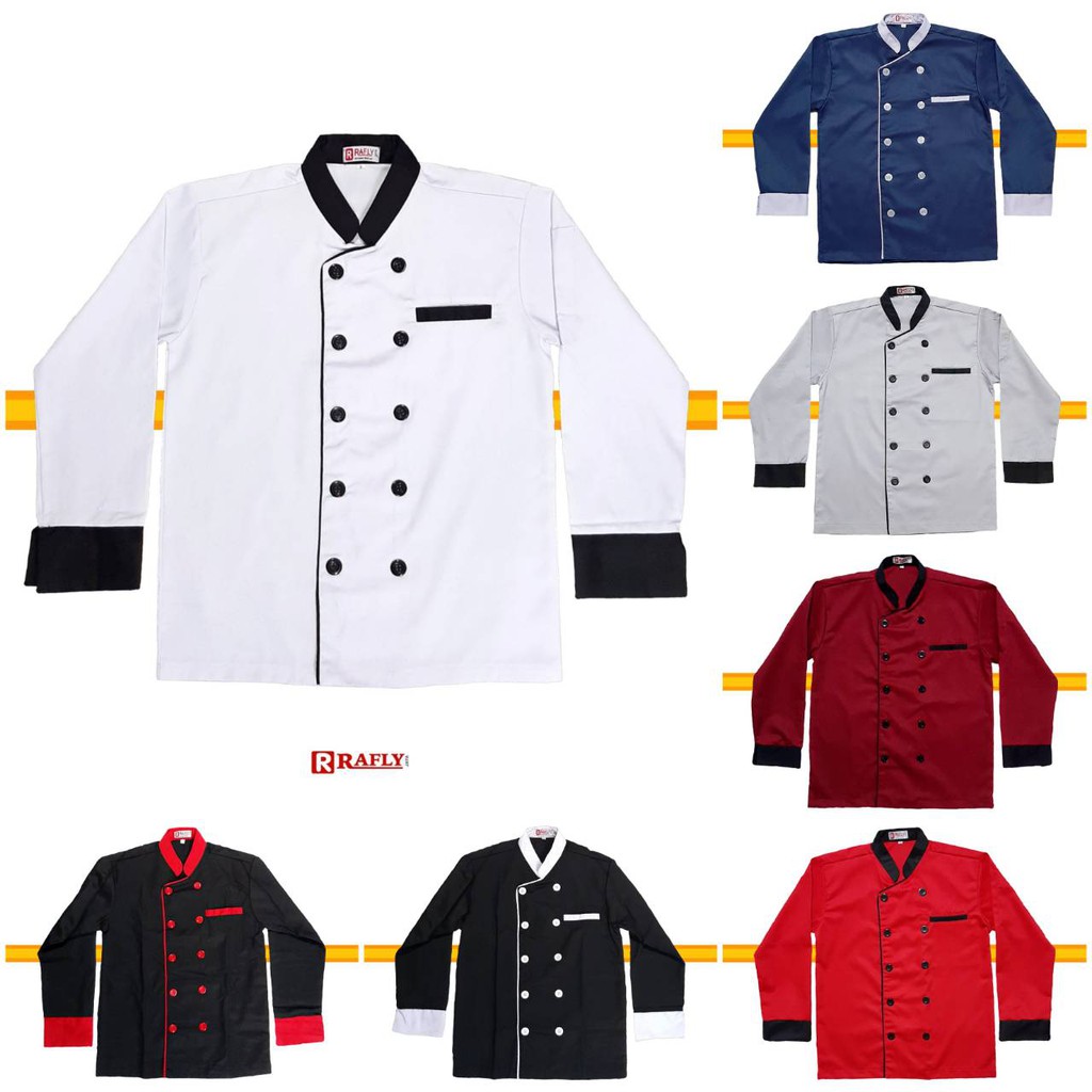 Jual Chef Jacket - Baju Koki Lengan Panjang Pria Wanita - Baju Cook ...