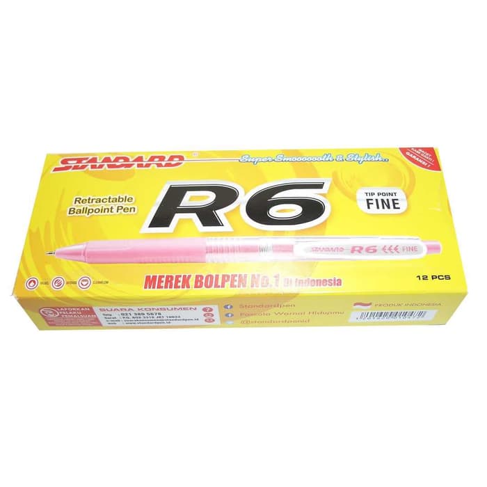 Jual Standard Pen R6 0.5 ( Pulpen, Pena, Ballpoint ) Shopee Indonesia