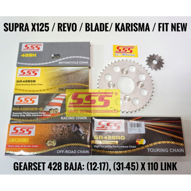 Jual GEARSET GIRSET GEAR SET GIR SET SSS SUPRA X 125 / REVO / BLADE