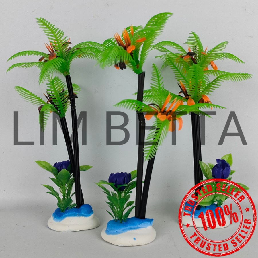 Jual Hiasan Pohon Kelapa Plastik / Hiasan Aquarium | Shopee Indonesia