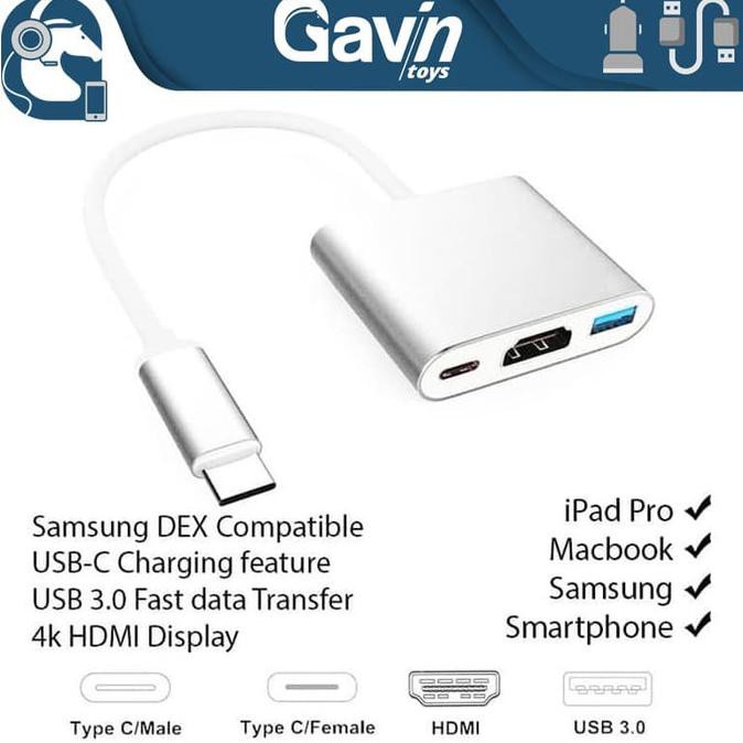 Jual Samsung Dex USB-C Hub HDMI USB C Adapter Monitor Macbook Type C ...