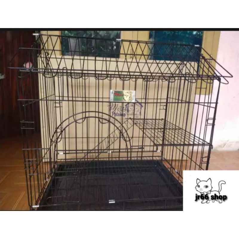 Jual kandang kucing model rumah ukuran P60cm L 40 cm T60cm | Shopee ...