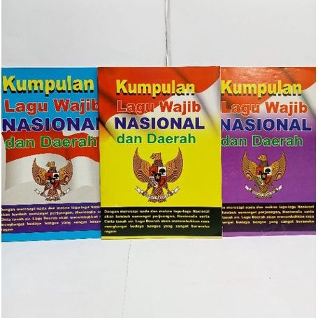 Jual BUKU KUMPULAN LAGU WAJIB NASIONAL DAN DAERAH RANDOM | Shopee Indonesia