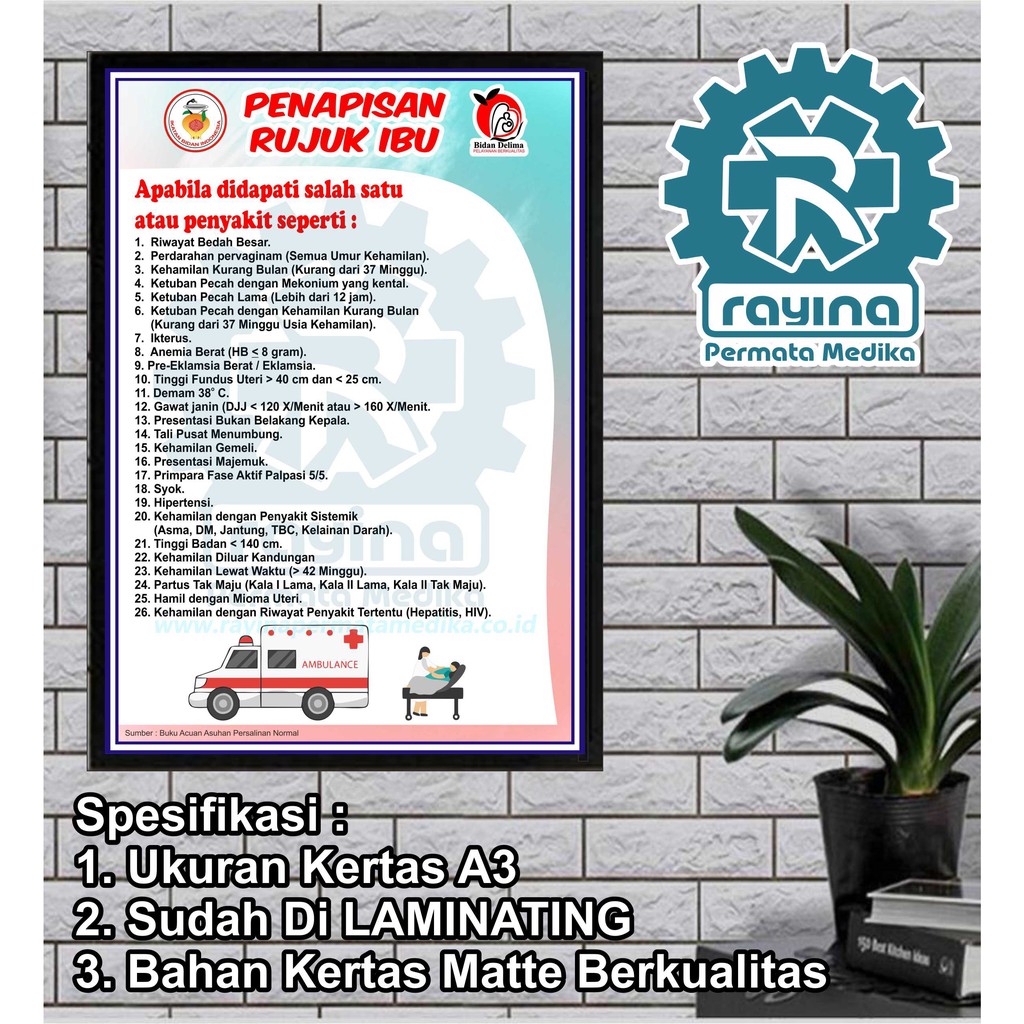 Jual Poster Penapisan Rujuk Ibu 26 Langkah | Shopee Indonesia