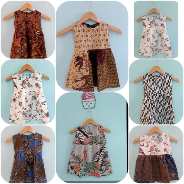 Jual [COD]/ BAYAR DI TEMPAT) DRES BATIK ANAK /BAJU BATIK ANAK /BATIK