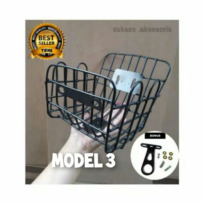 Jual Keranjang Sepeda Universal Mtb Lipat Minion Seli Federal Fixie Alas Kayu Front Rack