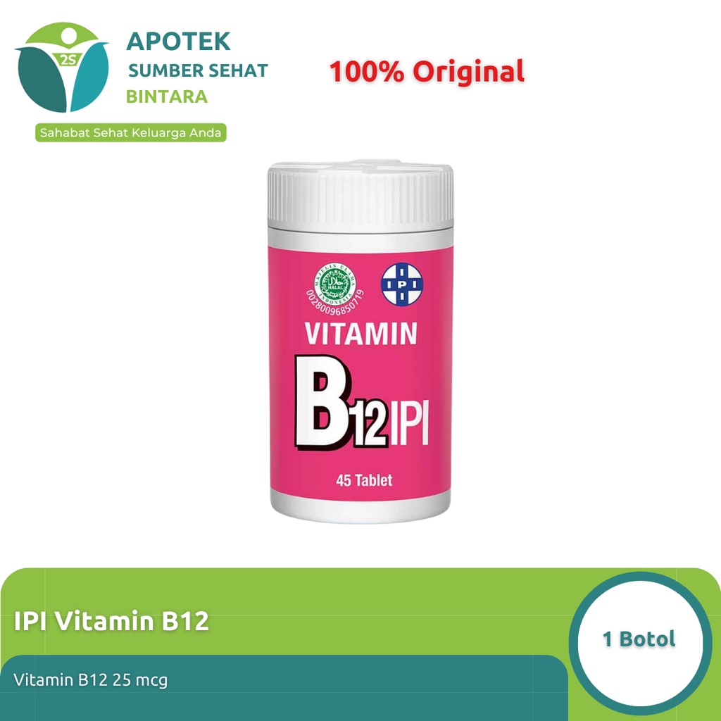 Jual IPI Vitamin A B1 B12 B Komplek C D E Zinc 1 Botol | Shopee Indonesia