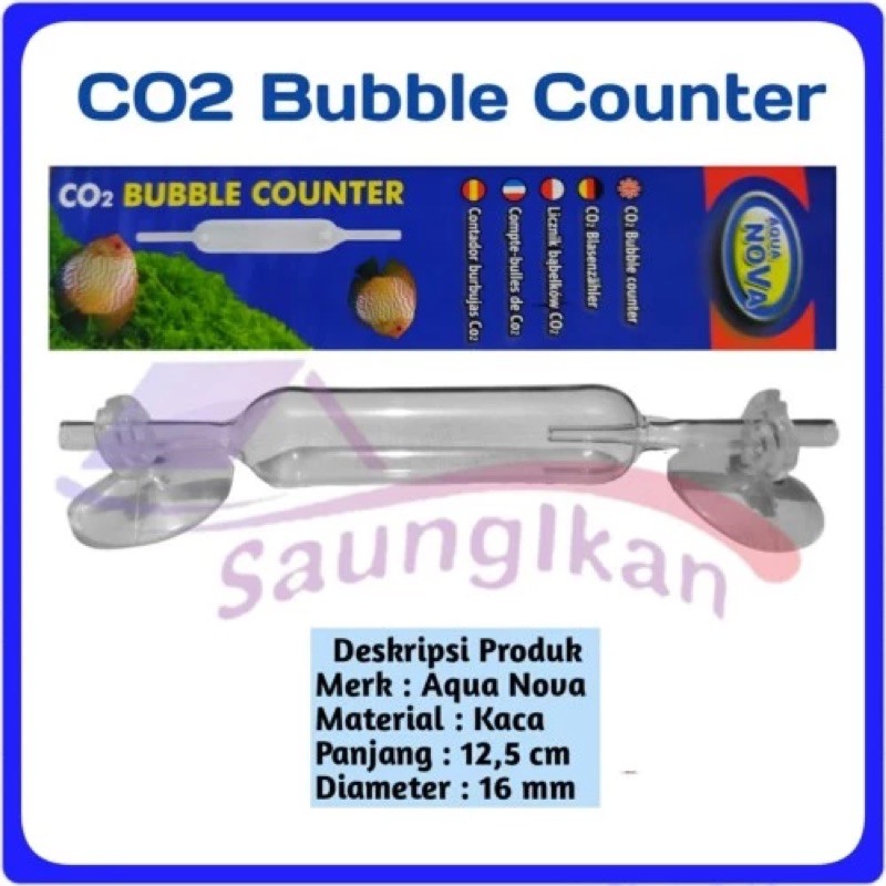 Jual CO2 Bubble Counter Kaca Aquascape merk AQUA NOVA | Shopee Indonesia
