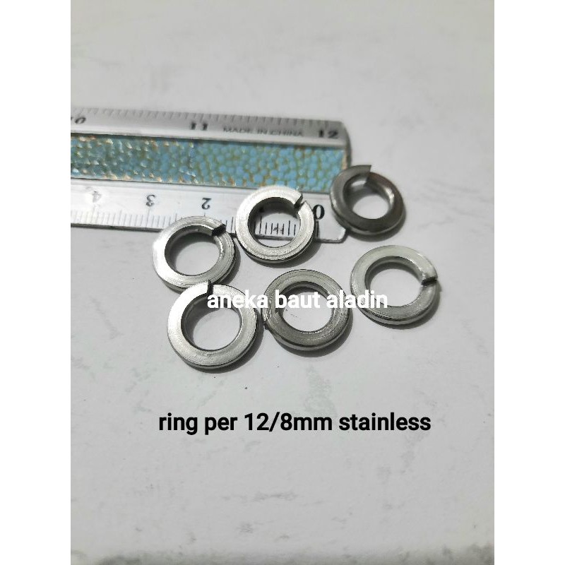 Jual ring per 12/8mm stainless isi 6pcs | Shopee Indonesia