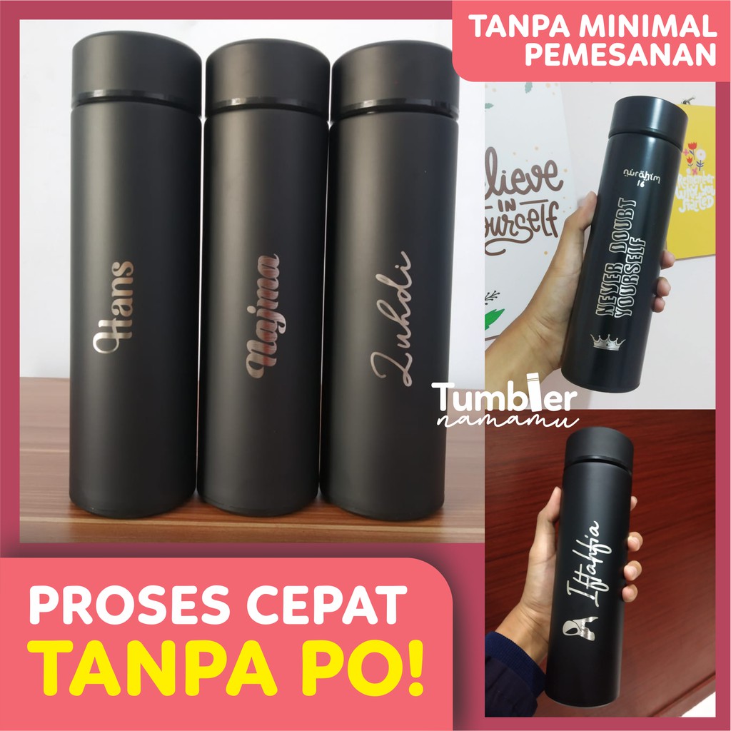 Jual Tumbler Termos Stainless Custom Nama Shopee Indonesia