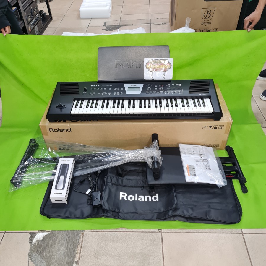 Jual Keyboard Roland BK3 BK-3 BK 3 Backing Keyboard Paket | Shopee ...
