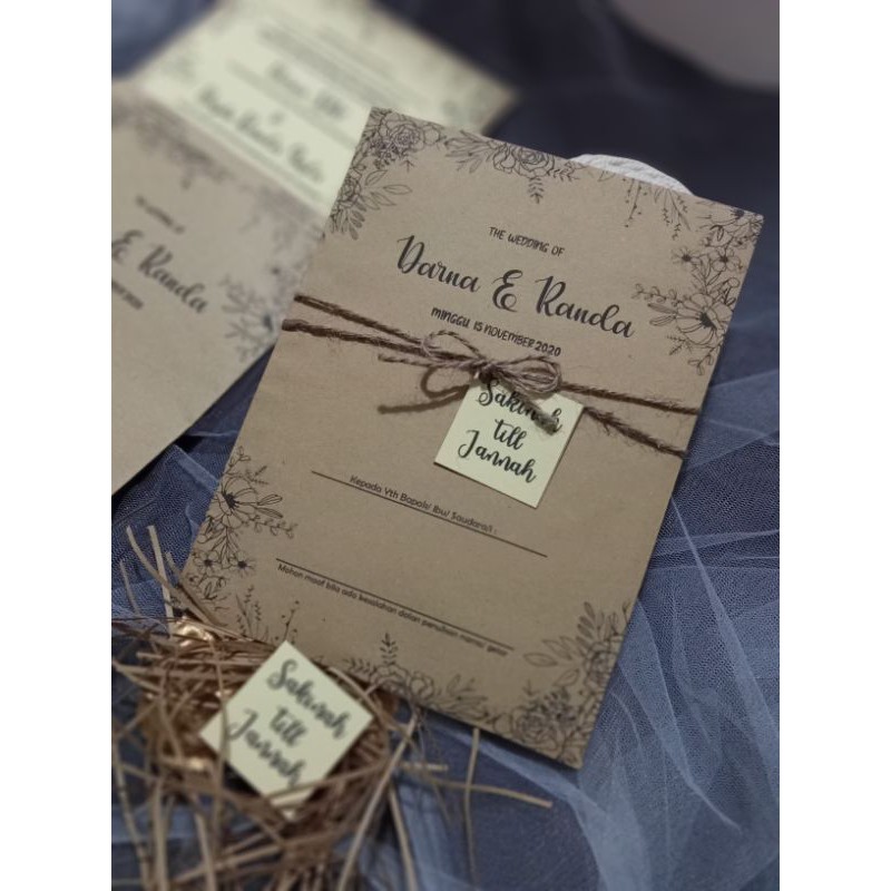 Jual Undangan Rustic | Shopee Indonesia