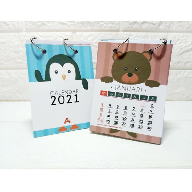 Jual TERDEPAN Kalender Meja Mini 2021 / Kalendar Duduk Mini / Mini ...