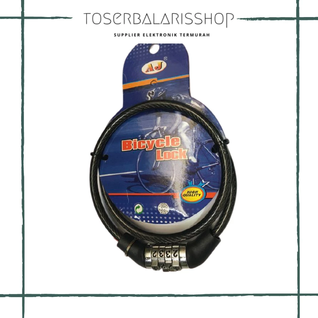 Pendek Gembok Kunci Sepeda Nomer Angka Kombinasi / Kunci Sepeda | AutoStock