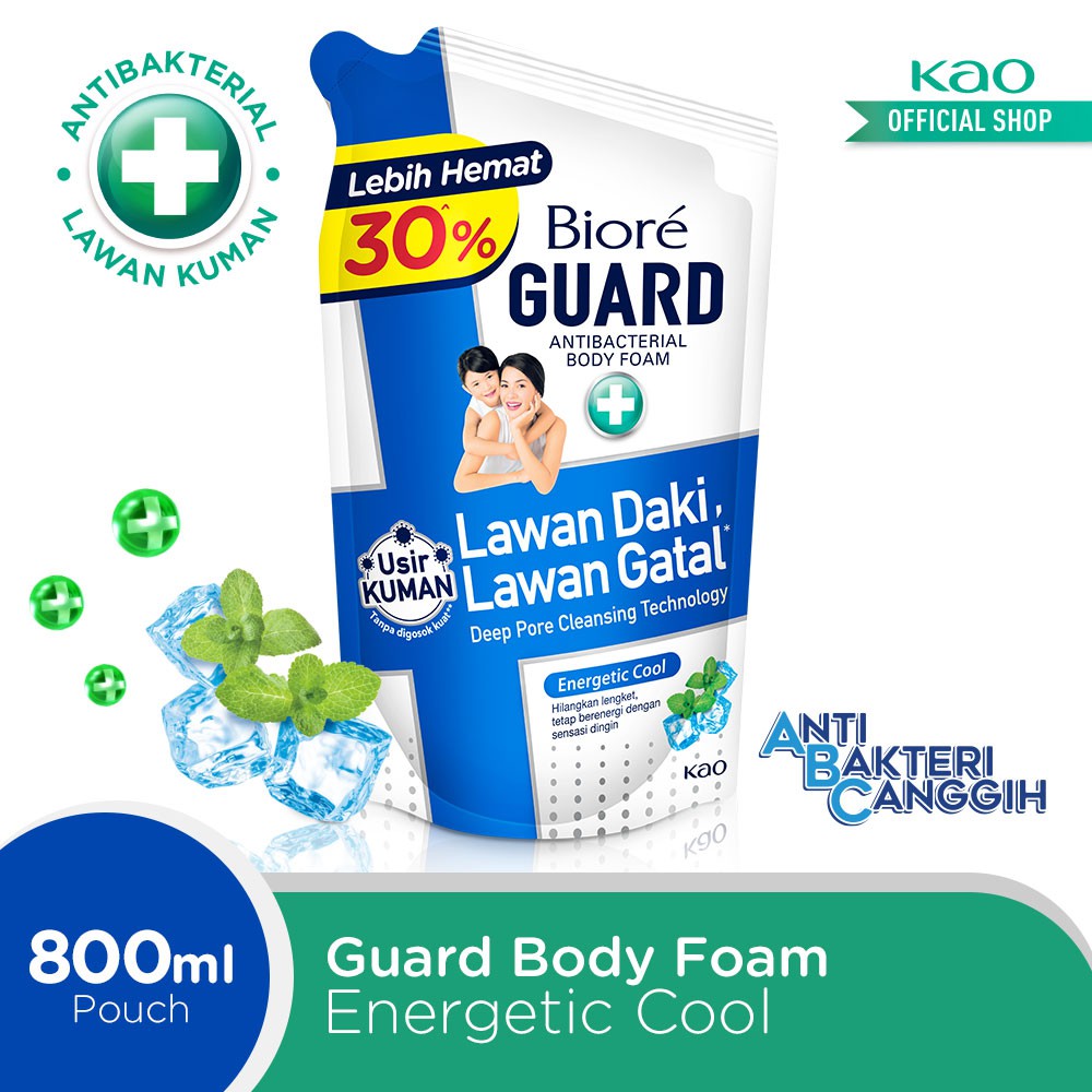 Jual Biore Guard Sabun Mandi Cair Body Foam Energetic Cool Pouch Ml Shopee Indonesia