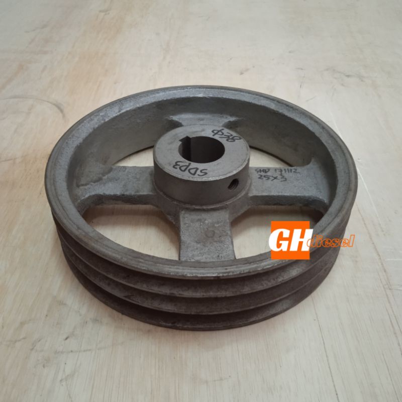 Jual Pulley Pully Puli Jalur Cor B3 X 25 Cm 10 Inch As 38 Mm Shopee Indonesia