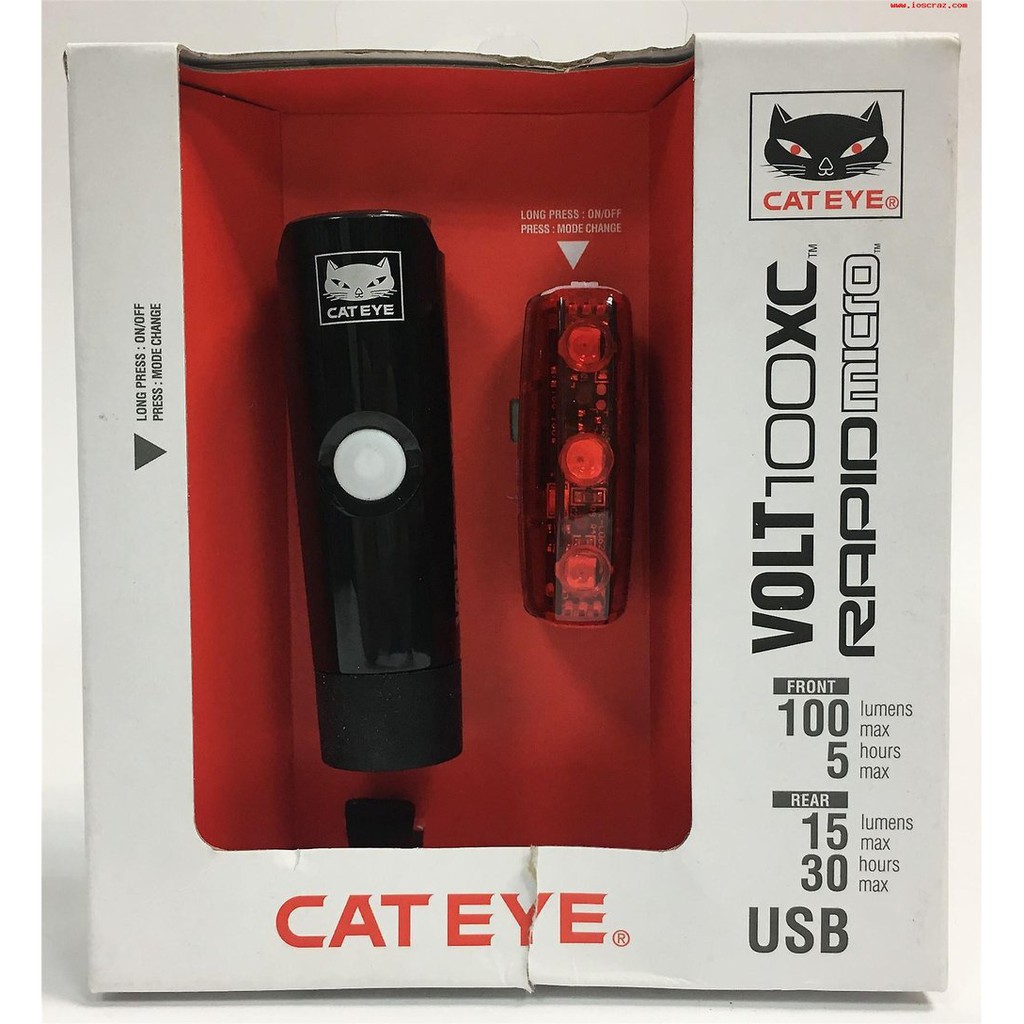 Jual Cateye LampKit VOLT100XC EL51 Dan RAPID MICRO LD620 Murah | Shopee ...