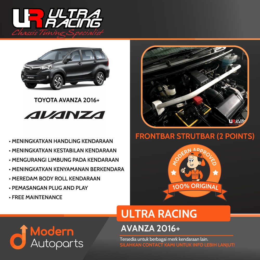 Jual Stabilizer Ultra Racing Avanza 2016+ FRONTBAR STRUTBAR Plug n Play ...