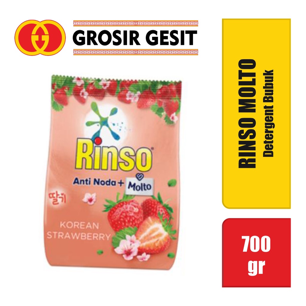 Jual Rinso Molto Detergen Bubuk Korean Strawberry 700 gr | Shopee Indonesia