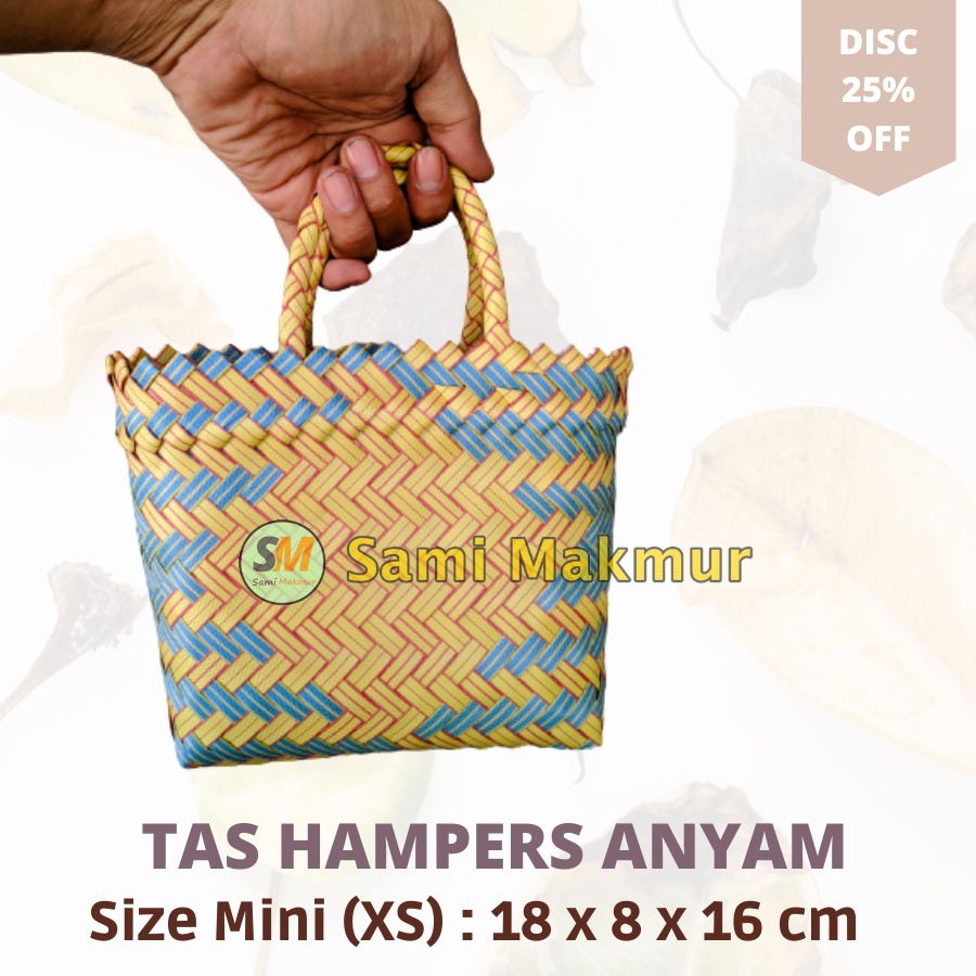 Jual Tas Anyaman Plastik Lurik Mini Xs Anyam Hampers Souvenir Parcel