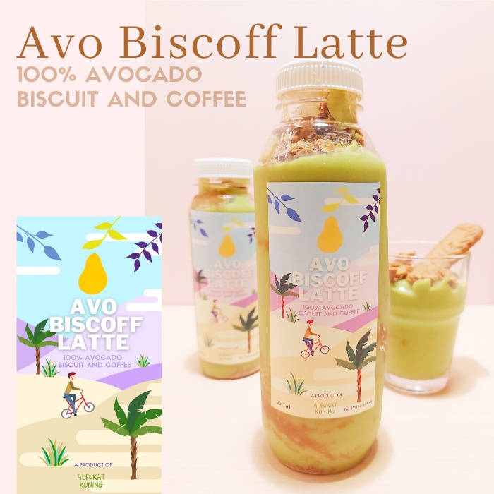 Jual JUS ALPUKAT MENTEGA AVO BISCOFF LATTE JUS BUAH ALPUKAT MENTEGA
