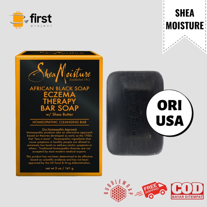 Jual FIRST PROJECT - Shea Moisture African Black Soap Eczema &amp; Psoriasis Therapy Bar Soap Sabun ...