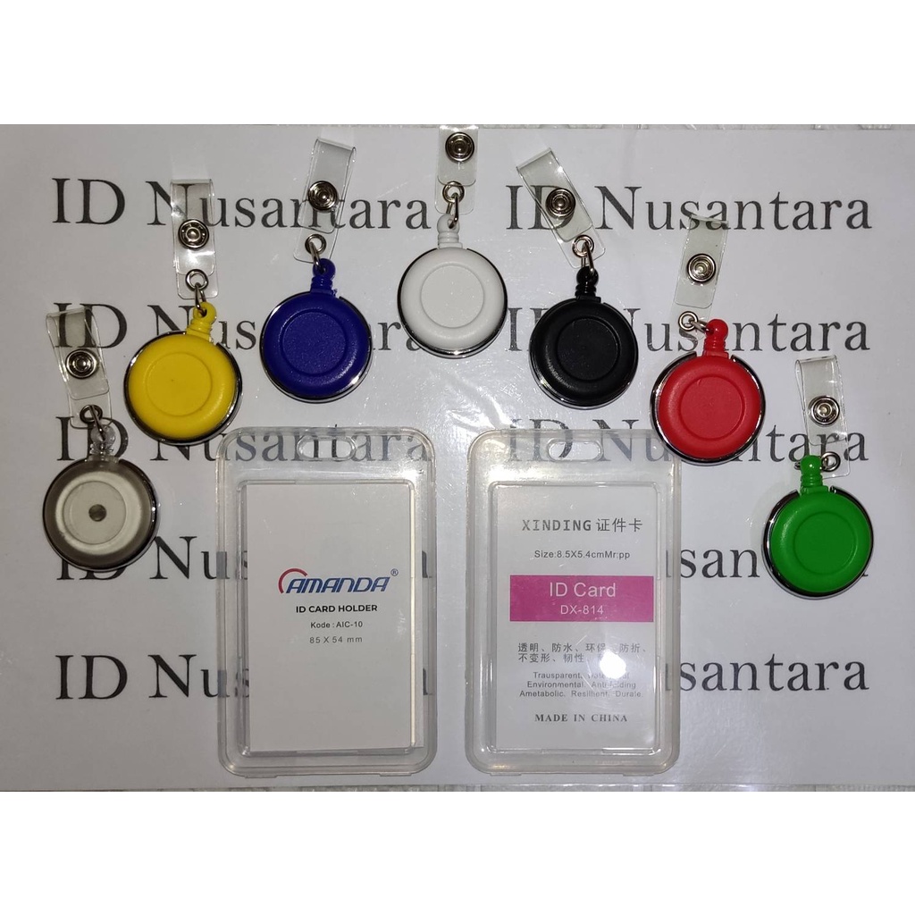 Jual Paket Yoyo Putar Warna Warni Casing ID Card Plastik Tutup Bening Shopee Indonesia