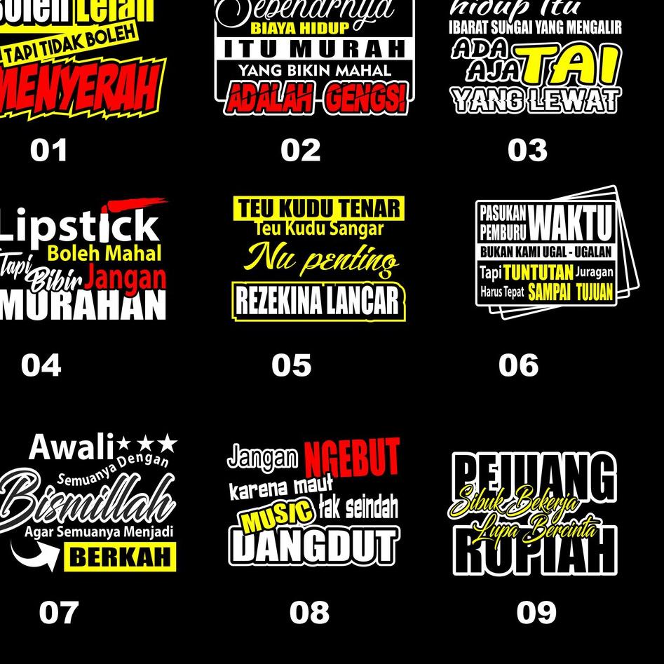 Jual Yygn Sticker Skotlet Stiker Kaca Pintu Kaca Body Mobil Truck Pick Up L Kata Kata Kaca