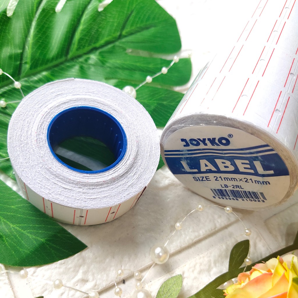 Jual Kertas Label Harga Price Label Roll Joyko 1 Baris Warna Putih LB 2RL READY STOK