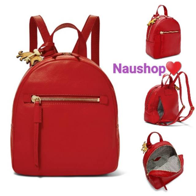 Jual Tas Fossil Original Megan Backpack Red Brick merah | Shopee Indonesia