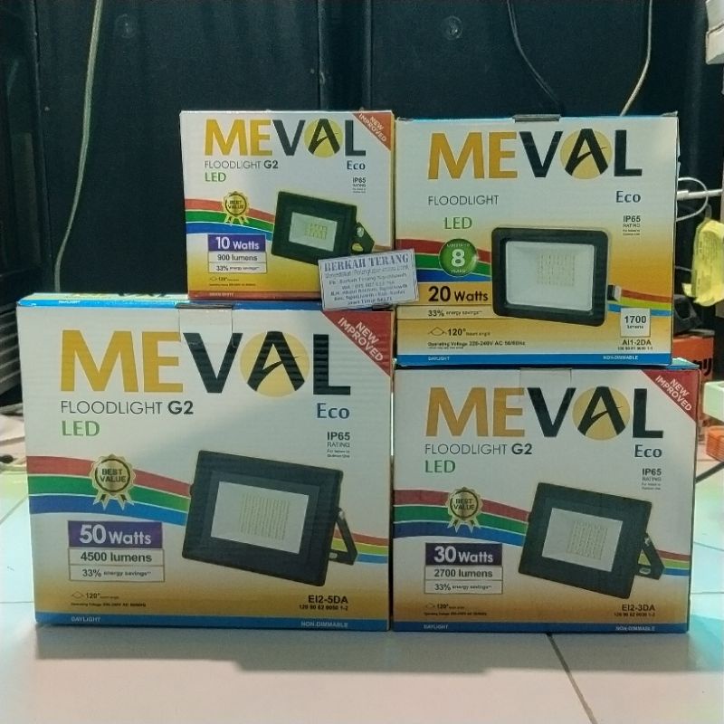 Jual LAMPU LED SOROT MEVAL 10w/20w/30w/50w/100w White/Putih | Shopee ...