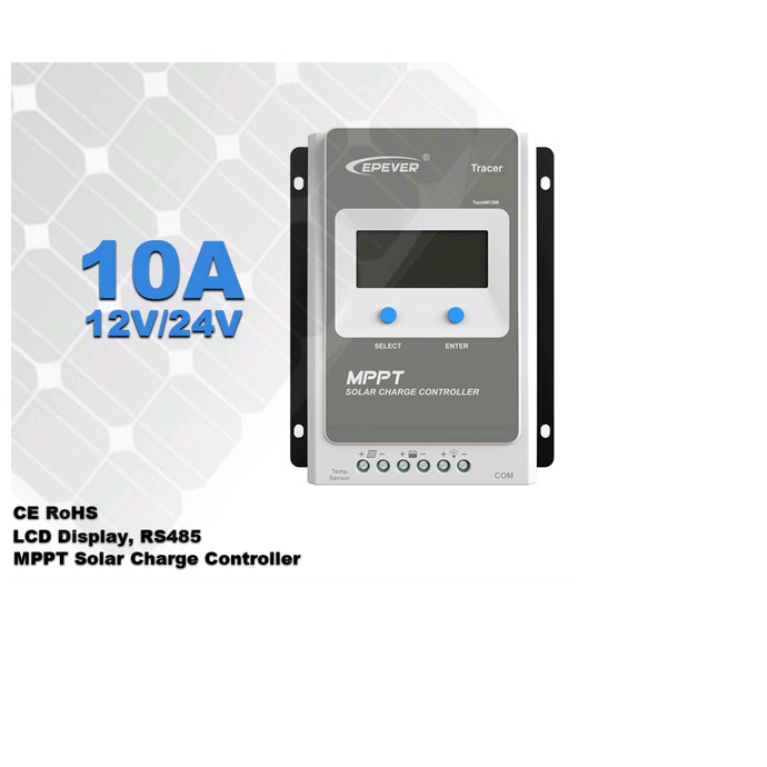 EPEVER Tracer 1210AN 10A MPPT Solar Charge Controller 12V/24V With MT50 Meter & Temp Sensor