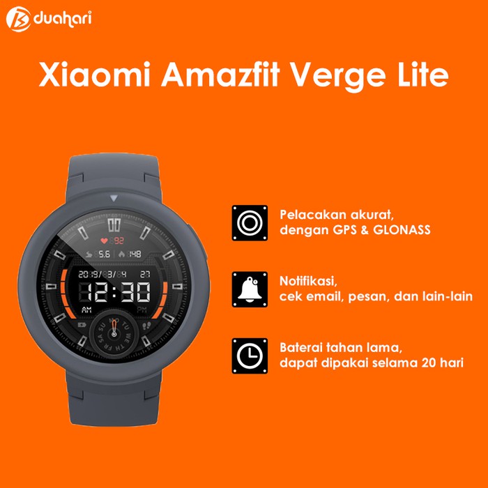 Huami AMAZFIT VERGE LITE Original Smartwatch AMOLED Display International Version Smartband