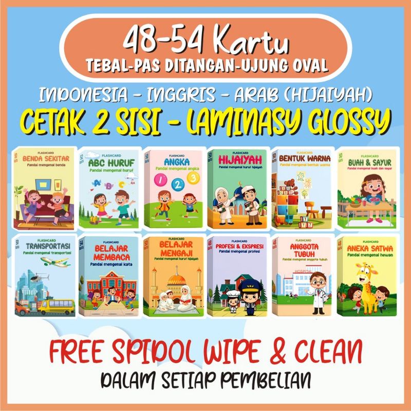 Jual edukasianakpintar_indonesia FLASH CARD / kartu pintar / kartu ...