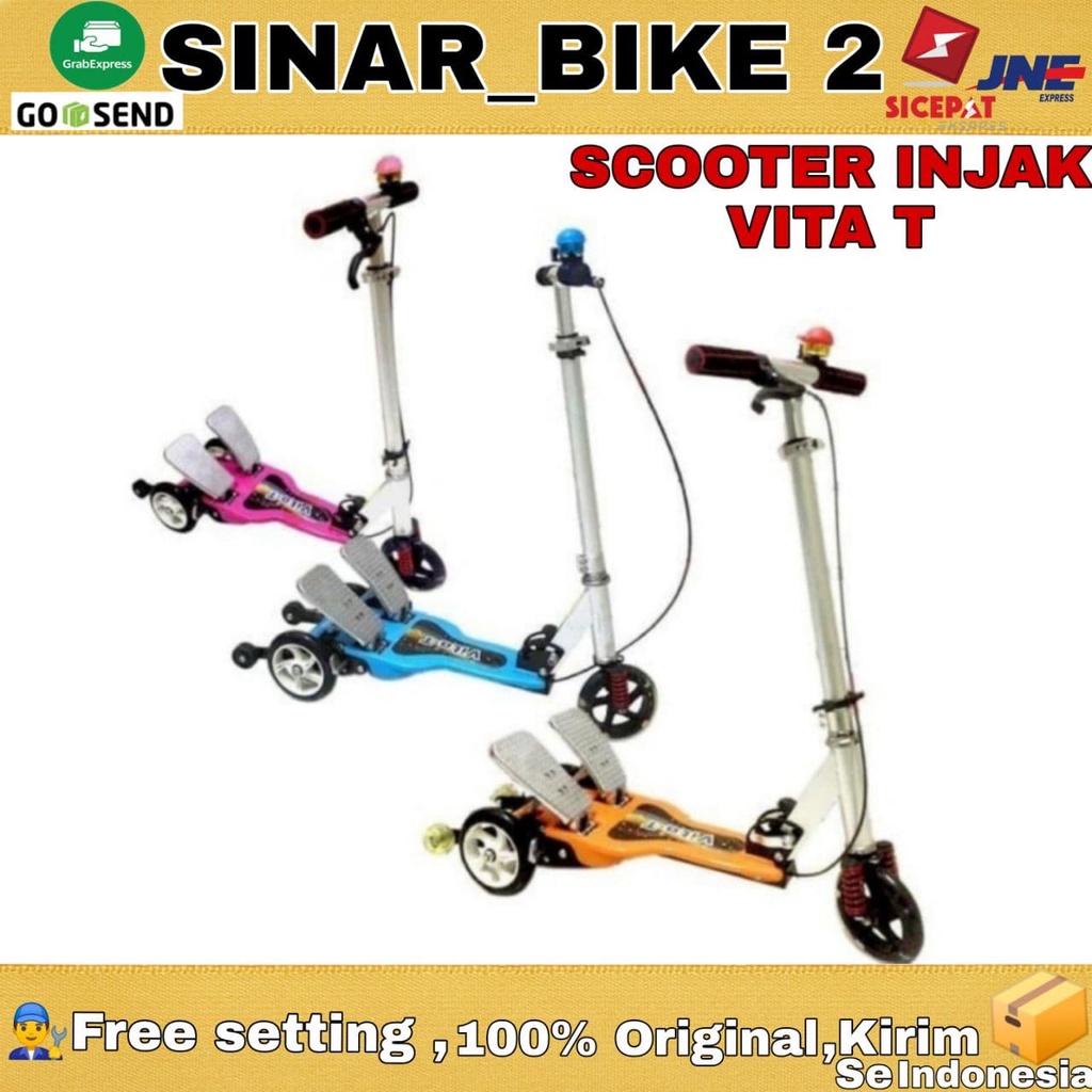 Jual Scooter Injak VITA - T Skuter Injak Dual Pedal | Shopee Indonesia