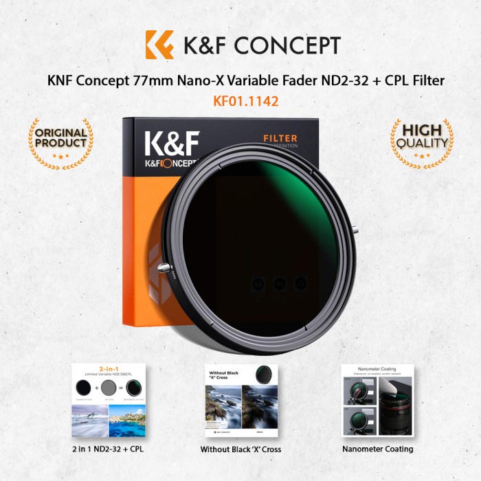 Jual Knf Concept Mm Lens Filter Nano X Variable Fader Nd Cpl Filter Shopee Indonesia