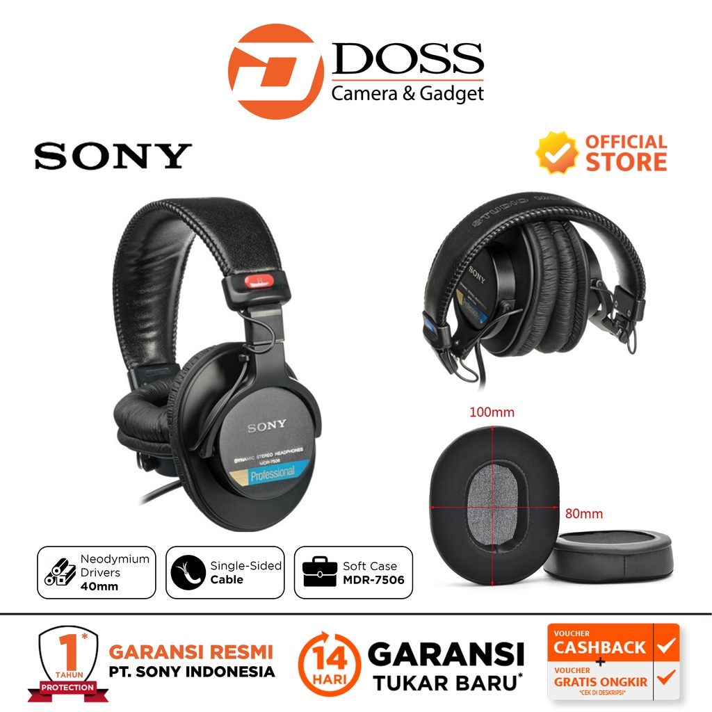 Jual Sony MDR 7506 Headphone Profesional Sony MDR7506 | Shopee Indonesia