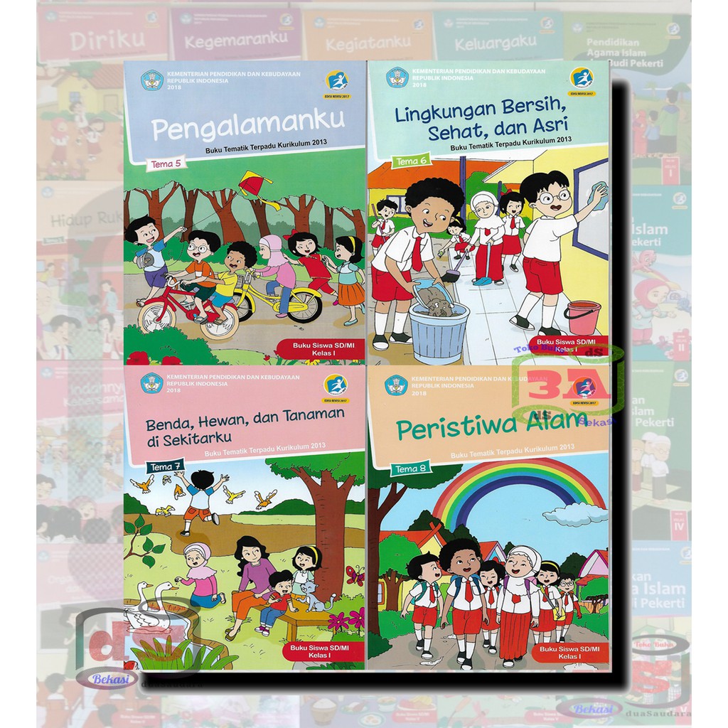 Jual Buku Kelas 1 SD Tema 5 6 7 8 K2013 Edisi Revisi 2017 | Shopee ...